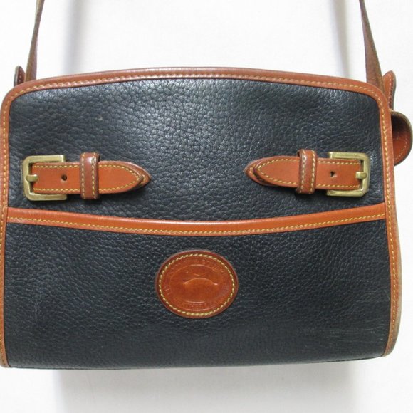 Dooney & Bourke Vintage All Weather Leather adjustable shoulder bag purse black - Picture 7 of 14